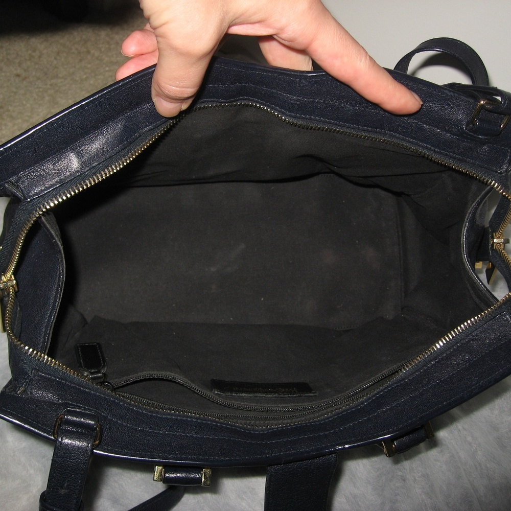 Saint Laurent Y ChYc Y-ligne Cabas Mini Dark Blue - Picture 7 of 10